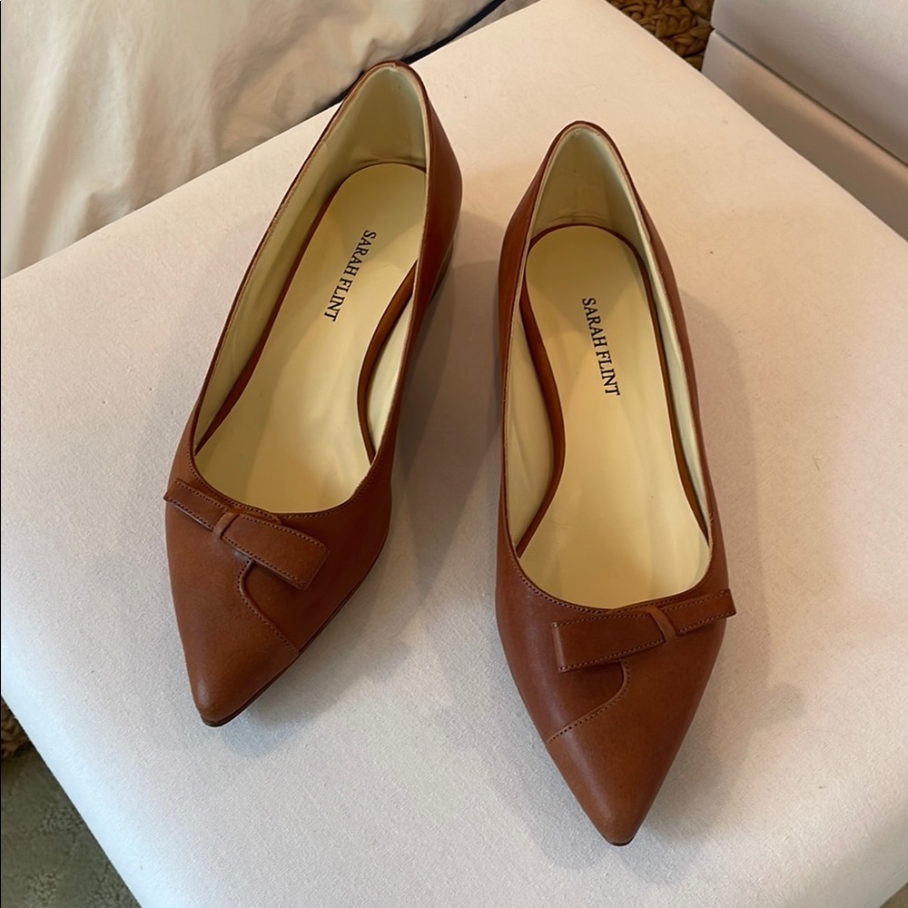 Sarah Flint Natalie Flats in Saddle *Never Worn!*
